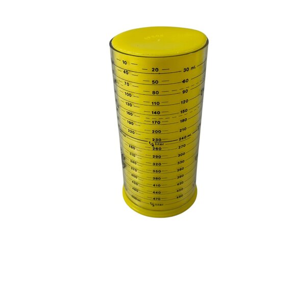 Milmour Metric Wonder Cup Yellow 2 Cup Wet Dry Adjustable Push Tube USA - Picture 2 of 14